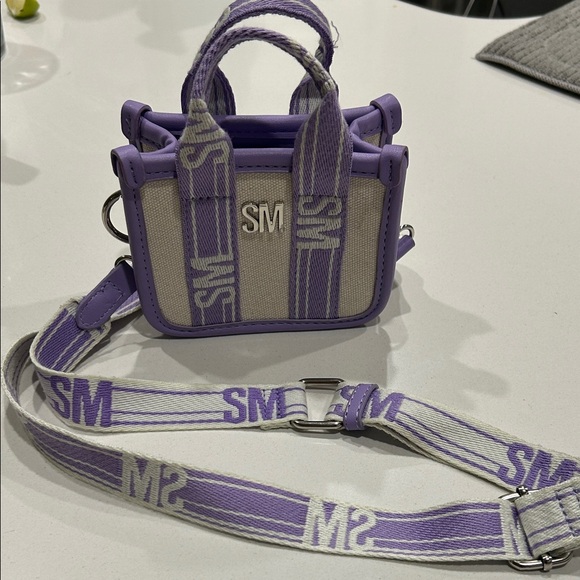 Steve Madden Handbags - Steve Madden Purple and Cream Crossbody Bag